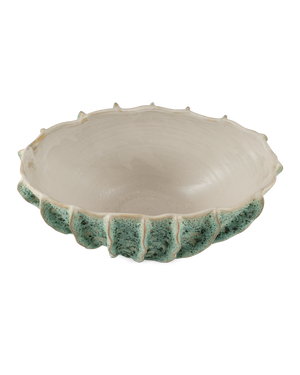 Sunken Boat Oval Green Bowl