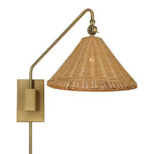 Uttermost Phuvinh 1 Light Rattan Shade Sconce