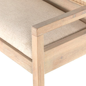 Clarita Accent Bench-White Wash Mango