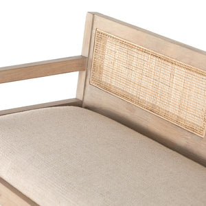 Clarita Accent Bench-White Wash Mango