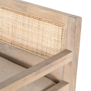 Clarita Accent Bench-White Wash Mango