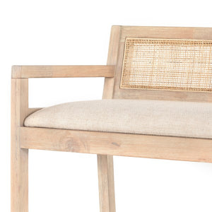 Clarita Accent Bench-White Wash Mango