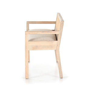 Clarita Accent Bench-White Wash Mango