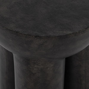 Sante End Table-Raw Black