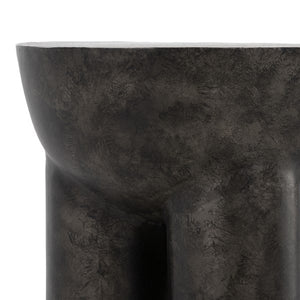 Sante End Table-Raw Black