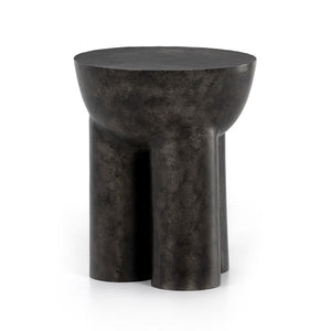 Sante End Table-Raw Black