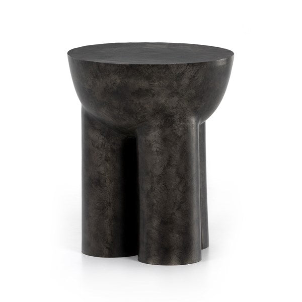 Sante End Table-Raw Black