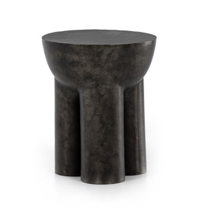 Sante End Table-Raw Black