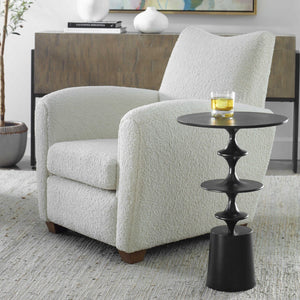 Uttermost Flight Textured Black Accent Table