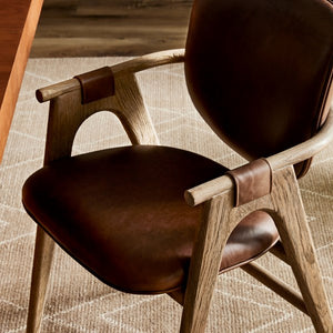 Rowanoke Dining Armchair-Havana Brown