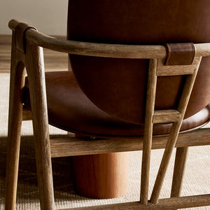 Rowanoke Dining Armchair-Havana Brown