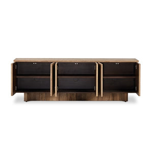 Brinton Media Console-Rustic Oak Veneer