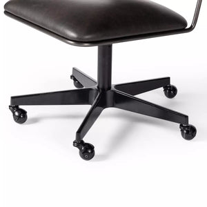 Wharton Desk Chair - Distressed Black
