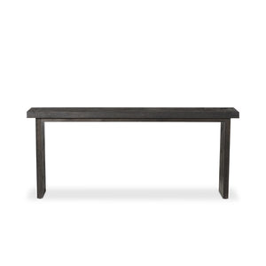 Warby Console Table-Worn Black Oak