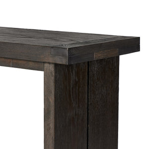 Warby Console Table-Worn Black Oak