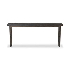 Warby Console Table-Worn Black Oak