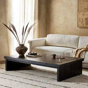 Warby Coffee Table-Worn Black Oak