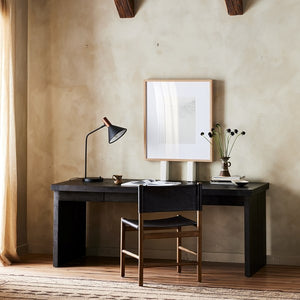 Warby Desk-Worn Black Veneer