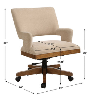 Uttermost Aspect Mid-Century Desk Chair