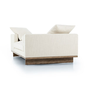 Everly Tete A Tete Chaise-Irving Taupe