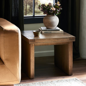 Warby End Table-Worn Oak Veneer