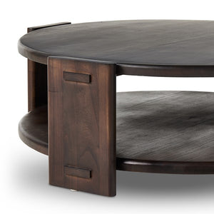 Two Tier Coffee Table-Matte Brown Neem