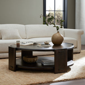 Two Tier Coffee Table-Matte Brown Neem