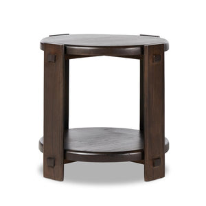 Two Tier End Table-Matte Brown Neem