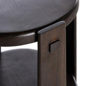 Two Tier End Table-Matte Brown Neem