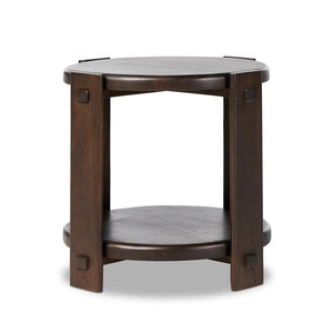 Two Tier End Table-Matte Brown Neem