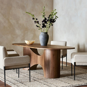 Olexey Oval Dining Table-Rubbed Light