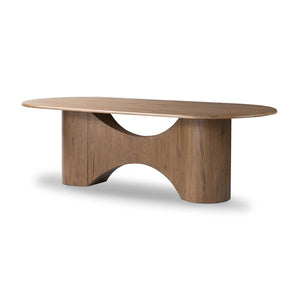 Olexey Oval Dining Table-Rubbed Light