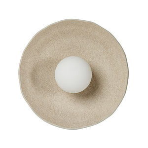 Organic Ceramic Sconce-Light Sand