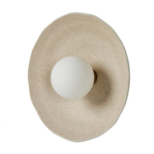 Organic Ceramic Sconce-Light Sand