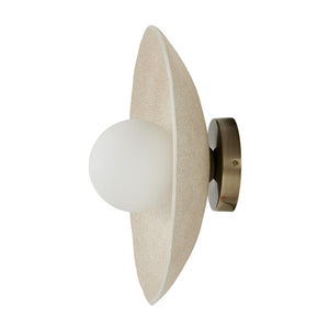 Organic Ceramic Sconce-Light Sand