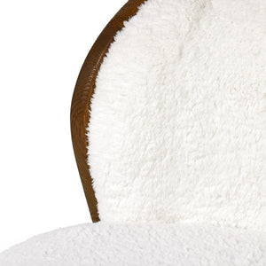 Kittridge Swivel Chair-Ivory Angora