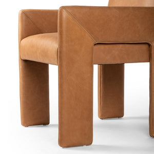 Amur Dining Armchair-Palermo Cognac