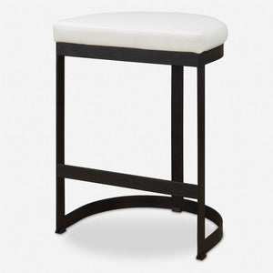 Uttermost Oasis White Swivel Chair