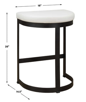 Uttermost Oasis White Swivel Chair