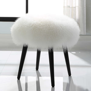 Uttermost Wooly Sheepskin Accent Stool