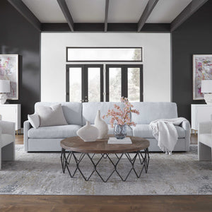 Uttermost Refuge Cloud Blue Sofa Ottoman