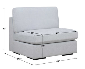 Uttermost Refuge Cloud Blue Left Arm Facing Sofa