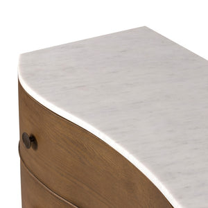 Tiago Marble Chest-Toasted Oak