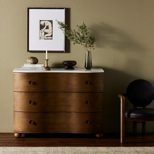 Tiago Marble Chest-Toasted Oak