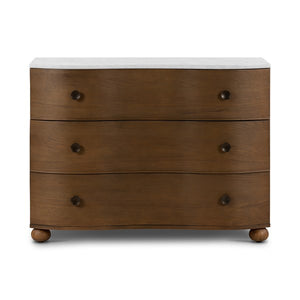 Tiago Marble Chest-Toasted Oak
