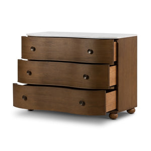 Tiago Marble Chest-Toasted Oak