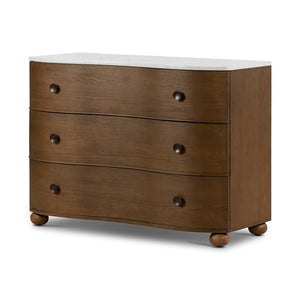 Tiago Marble Chest-Toasted Oak