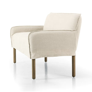 Addington Slipcover Bench-Brussels Ntrl