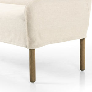 Addington Slipcover Bench-Brussels Ntrl