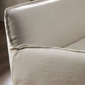 Addington Slipcover Bench-Brussels Ntrl